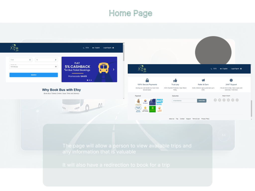 Bus Reservation System - Screenshot 1
