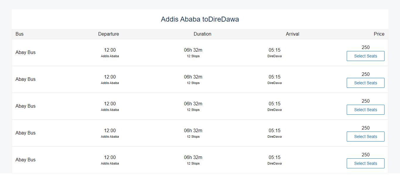 Bus Reservation System - Screenshot 5