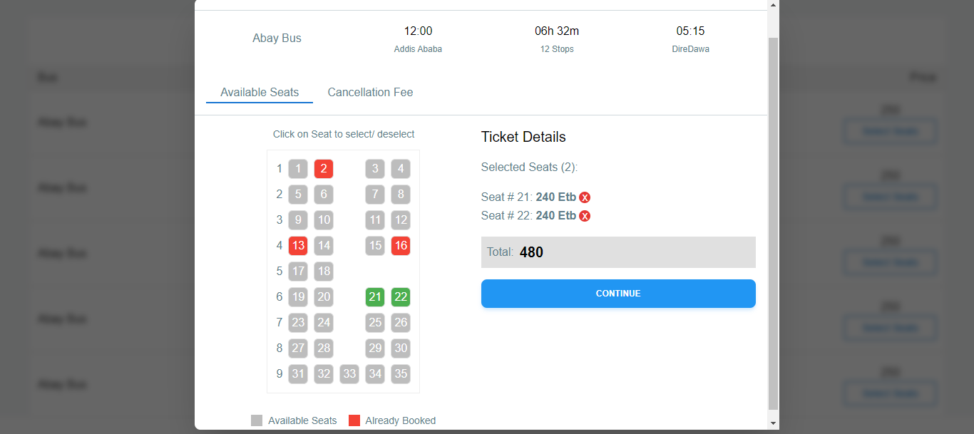 Bus Reservation System - Screenshot 6
